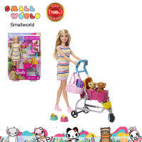 Barbie Stroll N Play Pups Doll (GHV92) ตุ๊กตาบาร์บี้ เดินเล่น  รุ่น GHV92