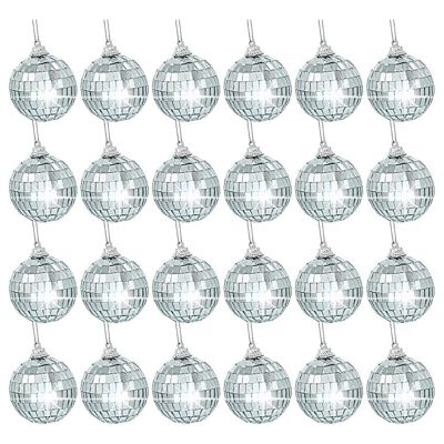 Disco Ball Ornaments Silver Mirror Balls for Christmas Tree Wedding Party Decoration