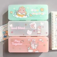 พร้อมส่งในกทม. กล่องดินสอใส กล่องดินสอใส 2 ชั้น หน้าหลัง กล่องอเนกประสงค์ pencil case สำหรับเก็บเครื่องเขียนนักเรียน