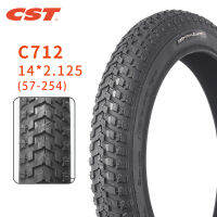 CST ยางรถจักรยานขนาด14นิ้ว C712 14*2.125ชิ้นส่วนจักรยานสำหรับเด็กยางรถยนต์กันลื่นและทนต่อการสึกหรอยางรถจักรยานพับได้57-254