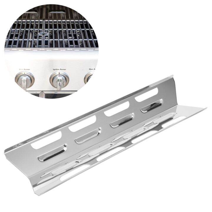 4 Pieces Outdoor Gas Grill Heat Tent BBQ Burner Cover Stainless Steel