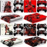 [Enjoy the small store] สติกเกอร์สติกเกอร์ไวนิลมาร์เวล Deadpool สำหรับ PlayStation4 PS4 P S 4 Pro Console 2คอนโทรลเลอร์ฟิล์มรูปลอกสำหรับอุปกรณ์เสริมเกม