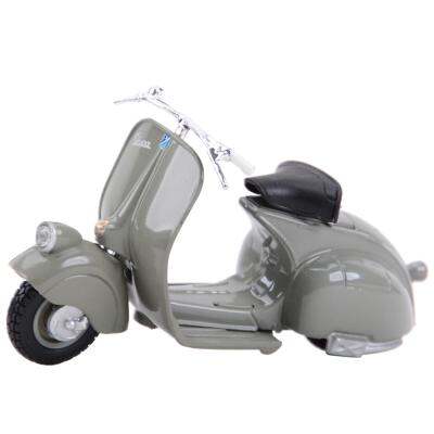 Maisto 1:18 Piaggio 1968เวสป้าแบบคงที่ยานพาหนะของเล่นแบบจำลองรถมอเตอร์ไซค์สะสมงานอดิเรกโรมันฮอลิเดย์การเก็บของขวัญ