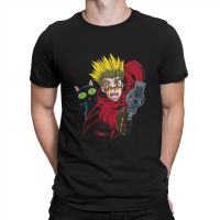 Trigun Fun T Shirt For Men Pure Cotton Vintage T-Shirts O Neck Trigun Tees Short Sleeve Clothing Party