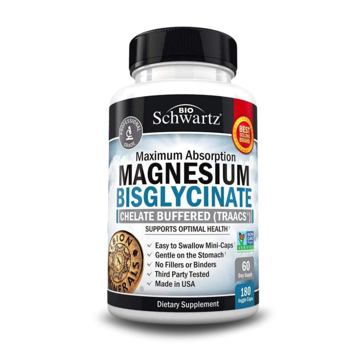 BioSchwartz Magnesium Bisglycinate 100 Chelate NoLaxative Effect