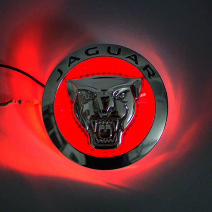 For Jaguar LED Logo Red Light Badge Front Rear Logo Emblems Lazada