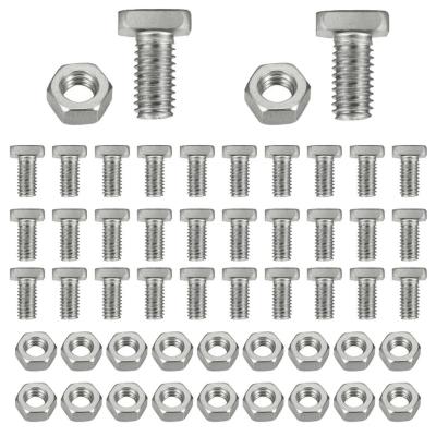 50 Sets Aluminium Greenhouse Nuts &amp; Bolts Cropped Head Waterproof Nuts Bolts Building Repairing Greenhouse Accessories StandardAdhesives Tape