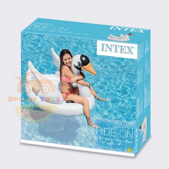 ห่วงยางแฟนซี-แพยาง-แพยางเป่าลม-intex-แพหงส์ขาวขนาดกลาง-สีขาว