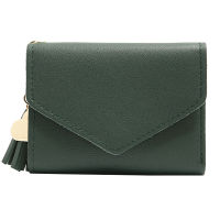 Short Wallet Ladies Wallet Tassel Fashion Buckle Coin Purse Card Holder Female Hand Money Bag PU Leather Ladies Wallet
