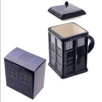 Free shipping Doctor Who Tardis Creative Police Box Mug Funny Ceramic Coffee Tea Cup For Christmas Gift