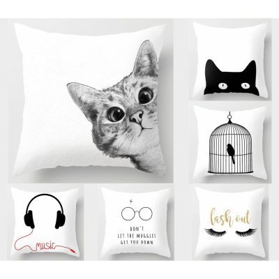 40×40,45×45,50×50,60×60,Black white cushions cover,sofa cushion cover,Square decor pilloecase,home gift