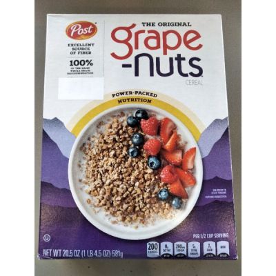 🔷New Arrival🔷 Post Grape Nuts Cereal ซีเรียล ข้าวสาลี และ ข้าวบาร์เลย์ อบกรอบ 581gm 🔷🔷
