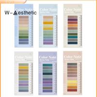 W-AESTHETIC 3pack กึ่งโปร่งแสง กระดาษโน้ตแปะ ความแปลกใหม่ บุ๊คมาร์ค สติกเกอร์ paster แบบพกพาได้ ป้ายกำกับการจัดหมวดหมู่ ธงดัชนี อุปกรณ์สำนักงานเครื่องเขียน