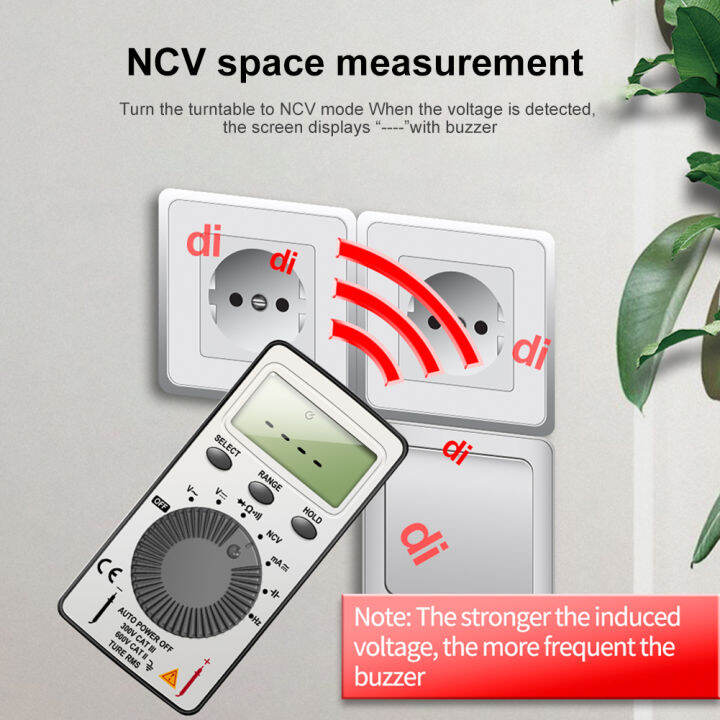 เรือฟรี-มินิดิจิตอลมัลติมิเตอร์มัลติมิเตอร์ทดสอบ-ac-dc-ncv-ความจุแอมมิเตอร์โวลต์มิเตอร์ทดสอบแบบพกพามัลติมิเตอร์ที่มีการทดสอบตะกั่ว