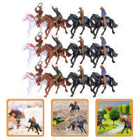 12pcs Western Cowboy Figures Desktop Model Model Models Table Layout Decors