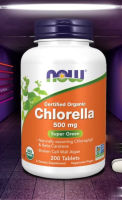 Organic Chlorella 500 mg 200 Tablets by NOW FOODS