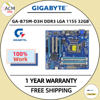 เมนบอร์ดมือสอง GA-B75M-D3H Gigabyte สำหรับ Intel DDR3 LGA 1155 B75M-D3H 32GB B75 USB3.0 USB2.0เมนบอร์ดตั้งโต๊ะที่ใช้แล้ว