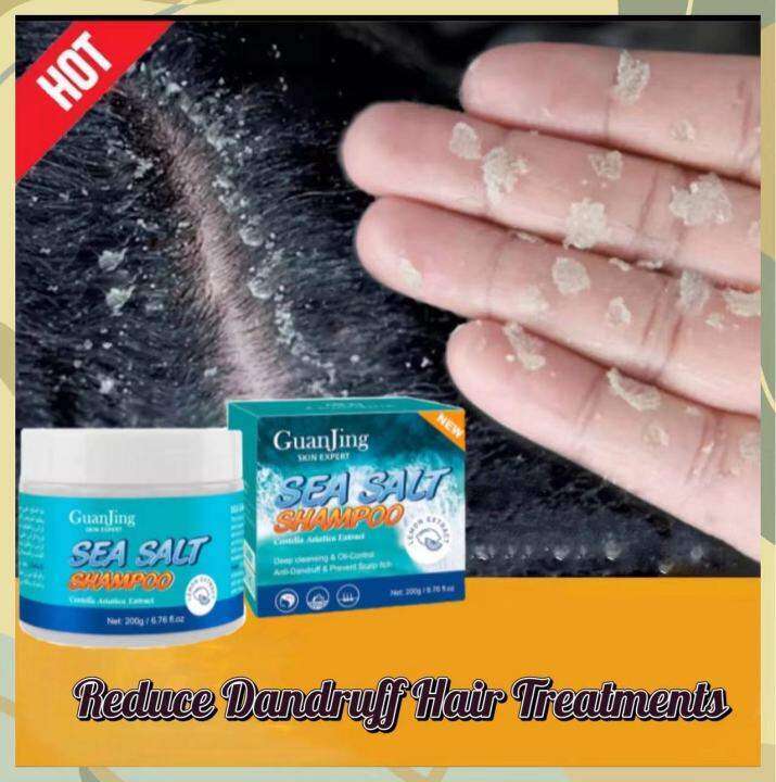 Sea salt dandruff removal shampoo for deep cleansing and treatment of