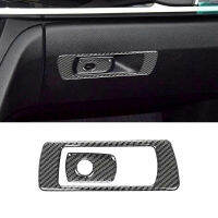 รถ Co-Pilot ถุงมือกล่องเก็บ Handle Trim คาร์บอนไฟเบอร์สติกเกอร์ตกแต่งสำหรับ BMW 3 Series F30 F35 2013-2019อุปกรณ์เสริมภายใน