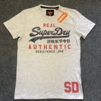 Superdrys เสื้อยืดแห้งมากผ้าฝ้ายคลาสสิกชายดาวบนร่างกายยุโรปและอเมริกาแบรนด์น้ำคอกลม