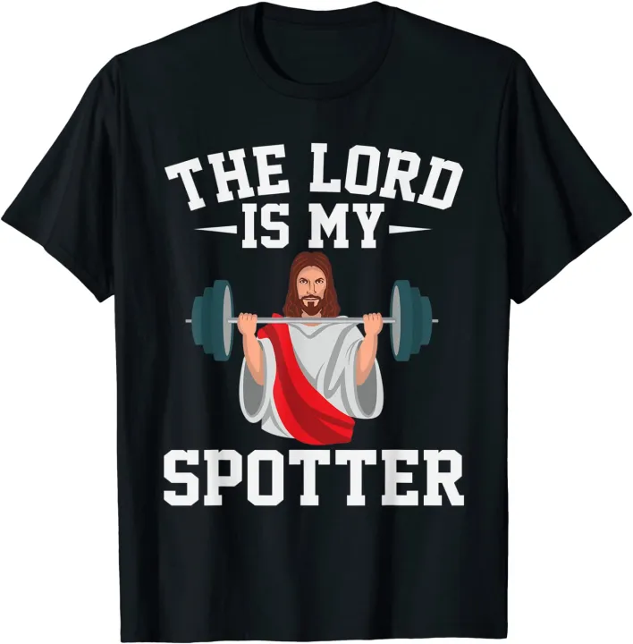 Jesus Spotter Funny Christian Gym Fitness Biceps Quote Gift Cotton T-shirt  for Men and Women Tee Shirts Adults Short Sleeve Tshirts | Lazada PH