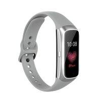 สำหรับ SM-R370 Samsung Galaxy Fit เหล็กซิลิโคนกระสุนสีดำสายนาฬิกาแบบมีหัว