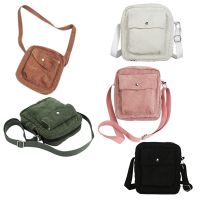 Winter Women Corduroy Flap Bag Female Canvas Zipper Shoulder &amp; Crossbody Bag Preppy Style Phone Coin Money Bags For Girls