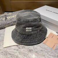 Hats Fashion in Spring and Summer Miu Cowboy miu miuˉBucket hat Outdoor Leisure Male and Female Travel Show Face Small Sunvisor Hat