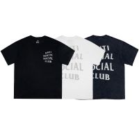 2023 High quality new style ANTI SOCIAL SOCIAL CLUB ASSC 3M reflective printing trendy hip-hop mens and womens short-sleeved T-shirt