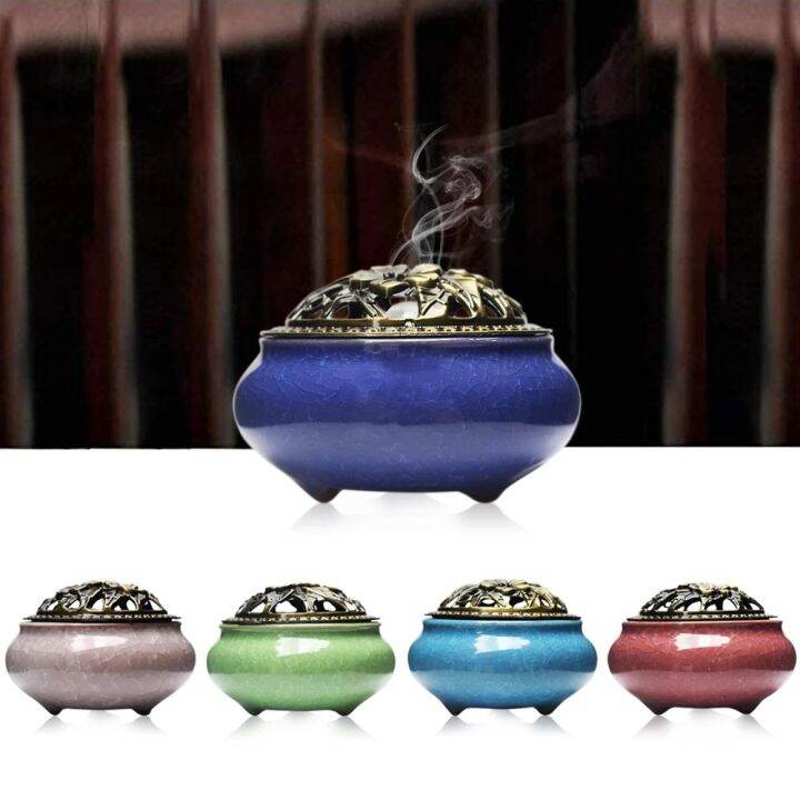 LULU Ceramic Incense Burner Incense Coil Incense Holder Censer Ice