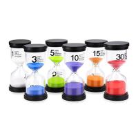 New 6pcs 1/3/5/10/15/30 Minute Timing Hourglass High Quality Kitchen Clock Set Sandglass Sand Timer Home Decoration