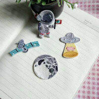 Astronaut Embroidery Patch (adhesive) แพทช์เย็บปักถักร้นักบินอวกาศ DIY ตกแต่ง (มีกาวในตัว) ผ้า/รองเท้า/ถุง