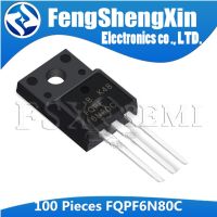 100PCS FQPF6N80C TO-220 6N80C 6N80 TO220 FQPF6N80 TO-220F  MOSFET transistor WATTY Electronics