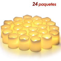 24Pcs Flameless LED Candles Tea Light Creative Lamp Battery Powered Home Wedding Birthday Party Decoration Lighting Dropship