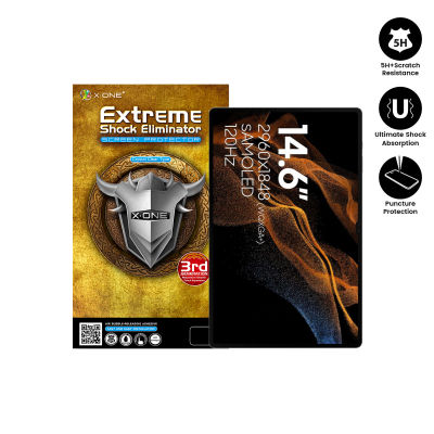 Samsung Galaxy Tab S8 Ultra ( 14.6 ) X-One Extreme Shock Eliminator (3rd) Clear Screen Protector