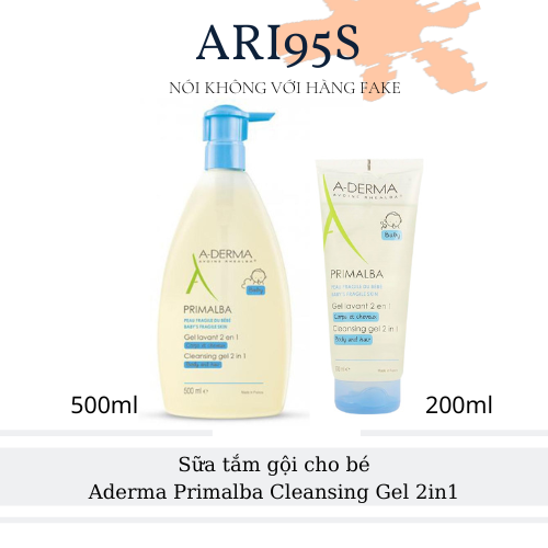 Nội địa sữa tắm gội cho bé dang gel aderma primalba cleansing gel 2in1 - ảnh sản phẩm 1