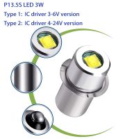 P13.5S Mag Light LED Bulb 3-16 C&amp;D Cells Maglite Torch Flashlight LED Converter 3V 4.5V 6V 9V 12V 18V 24V White Ceiling Lights