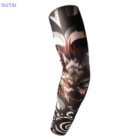 ?【Lowest price】SUTAI แขนอุ่น unisex Quick DRY UV Protection outdoor ชั่วคราวปลอมวิ่งแขนแขนแขน Skin proteive NYLON TATTOO Sleeves ถุงน่อง