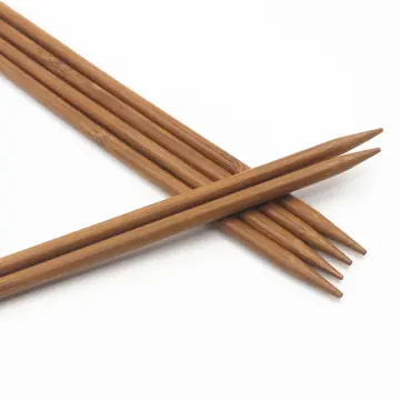 35cm length--Pair 3mm - 10mm Bamboo knitting stick Knitting Needles Pointed  Carbonized Wooden Single