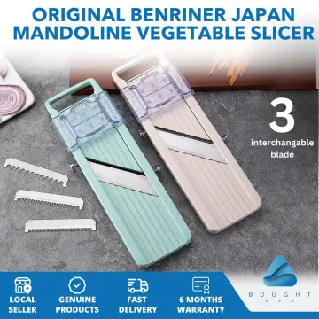 Benriner Mandoline Jumbo Slicer, Japanese Stainless Steel Blade, Beige