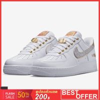 ไนกี้ Air Force 1 Low NOLA White Metallic Silver Gold DZ5425-100 รองเท้าลำลอง รุ่นท็อป โดดเด่นด้วยการออกแบบและสีที่สวย