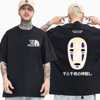 Japanese Anime Spirited Away T-Shirts Manga Studio Ghibli No Face Man Graphic T Shirt Summer Fashion Oversized Tees Short Sleeve