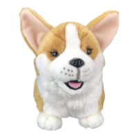 Lifelike Standing Version Welsh Corgi Pembroke Plush Toys Solid Color Corgi Dog Stuffed Animal Toy Kids Toys Christmas Gifts