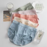 3Pcs/Set Cotton Panties Womens Underwear Seamless Breatnable Underpants Stretchy Soft Briefs Pure Color Mid-Waist M-XL Lingerie