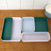 Makeup Storage Box Desktop Cosmetic Storage Tray Kitchen Tableware Organizer Box Combinable Storage Drawers Separation Box