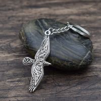 【CW】 SanLan Norse Raven keychain Amulet Flying Crow Totem Keychain Jewelry