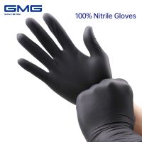 （ At）ถุงมือไนไตรล์อาหาร GradeKitchen ถุงมือหนา BlackNitrile GlovesLatex ฟรีสอบถุงมือทิ้ง