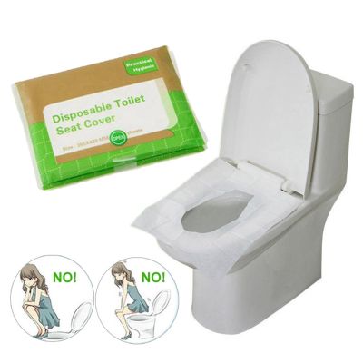 【LZ】✙  Impermeável Descartável Toilet Seat Cover Almofada De Papel Saudável Tapete Portátil Almofada De Viagem Banheiro Casa