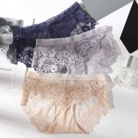 Lace transparent mesh openwork ladies no trace low waist briefs