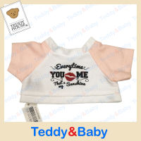 Teddy house : ชุดตุ๊กตา เสื้อยืดสกรีนลาย Into Love   ขนาด 12 นิ้ว